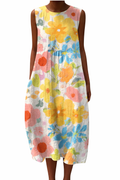 Ella | Pastel Floral Midi Dress