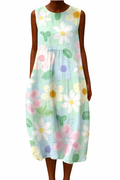 Erin | Pastel Blossom Midi Dress