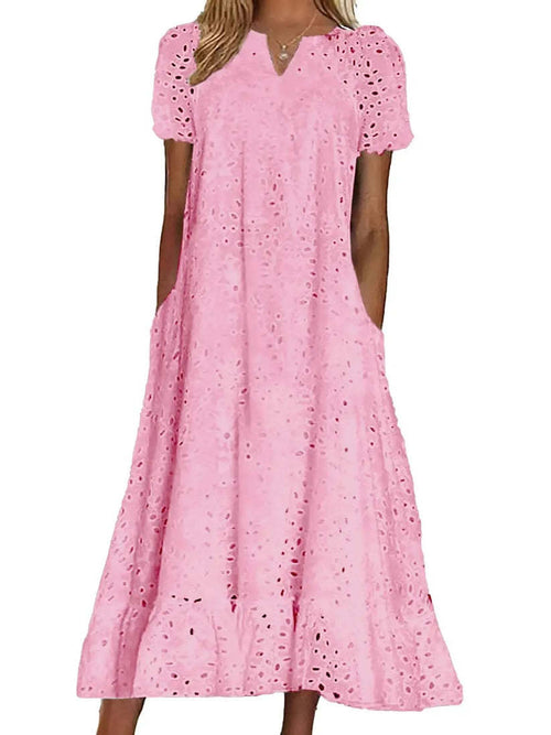 Coastal Eyelet Maxi Dress