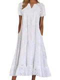 Coastal Eyelet Maxi Dress